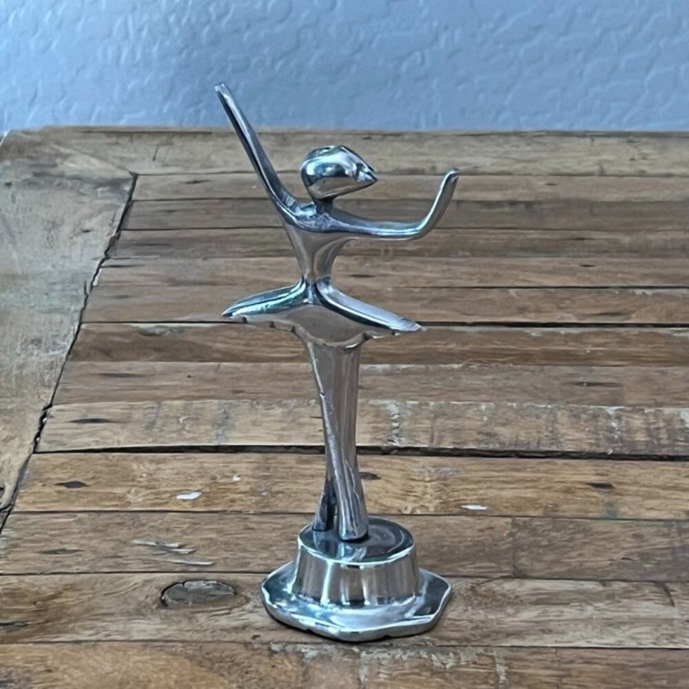 Pewter Ballet Jewelry Holder 6" Room Decor